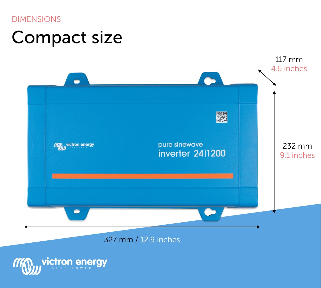Victron Energy 1200VA 24-Volt 120V AC Pure Sine Wave Inverter with NEMA GFCI - Image 3