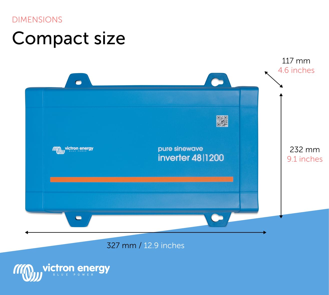 Victron Energy 1200VA 48-Volt 120V AC Pure Sine Wave Inverter - Image 3