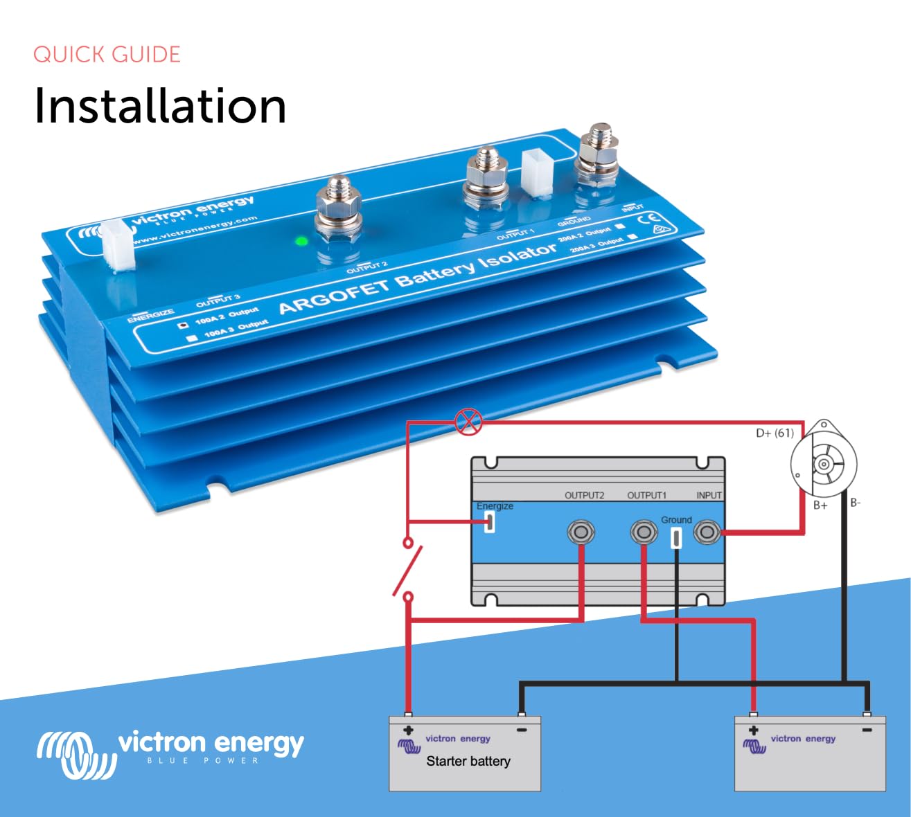 Victron Energy Argofet Battery Isolators 100-2AC (2 Batteries 100 amp) - Image 5