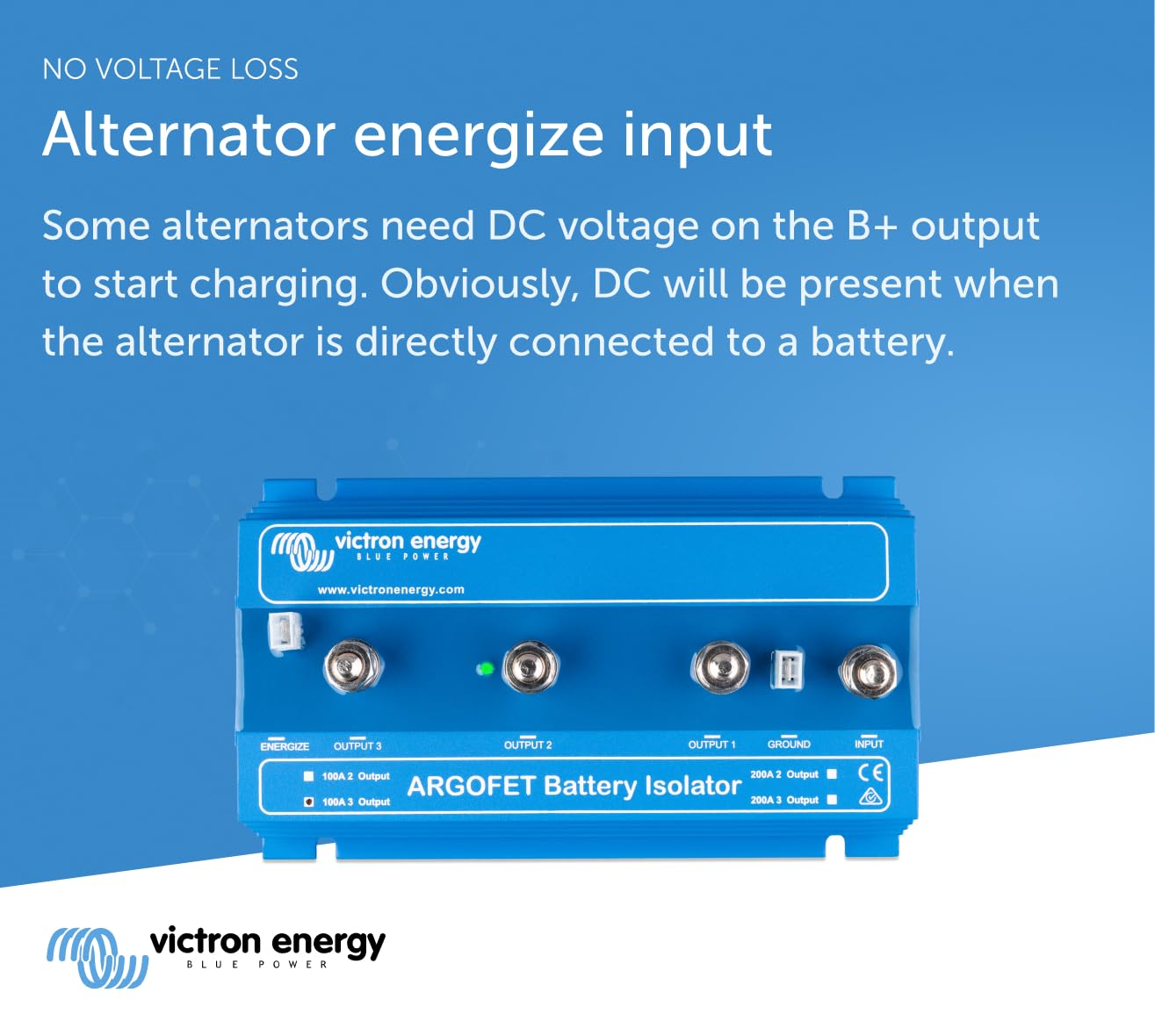 Victron Energy Argofet Battery Isolators 100-3AC (3 Batteries 100 amp) - Image 4