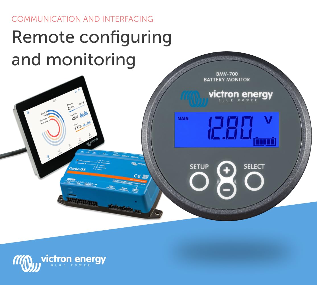 Victron Energy BMV-700 Battery Monitor with Shunt & Display - 6.5-95 VDC - Grey - Image 3