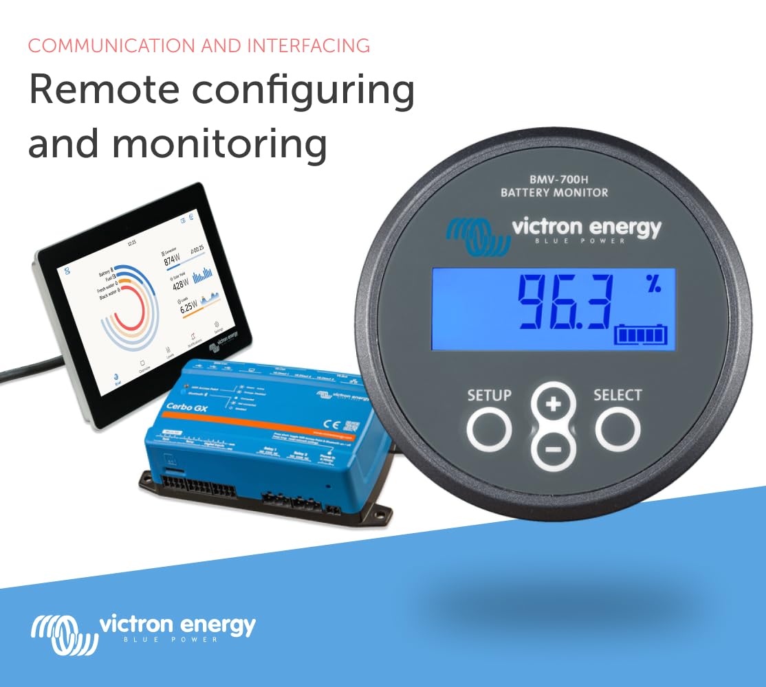 Victron Energy BMV-700H Battery Monitor with Shunt & Display - 60-385 VDC - Grey - Image 3
