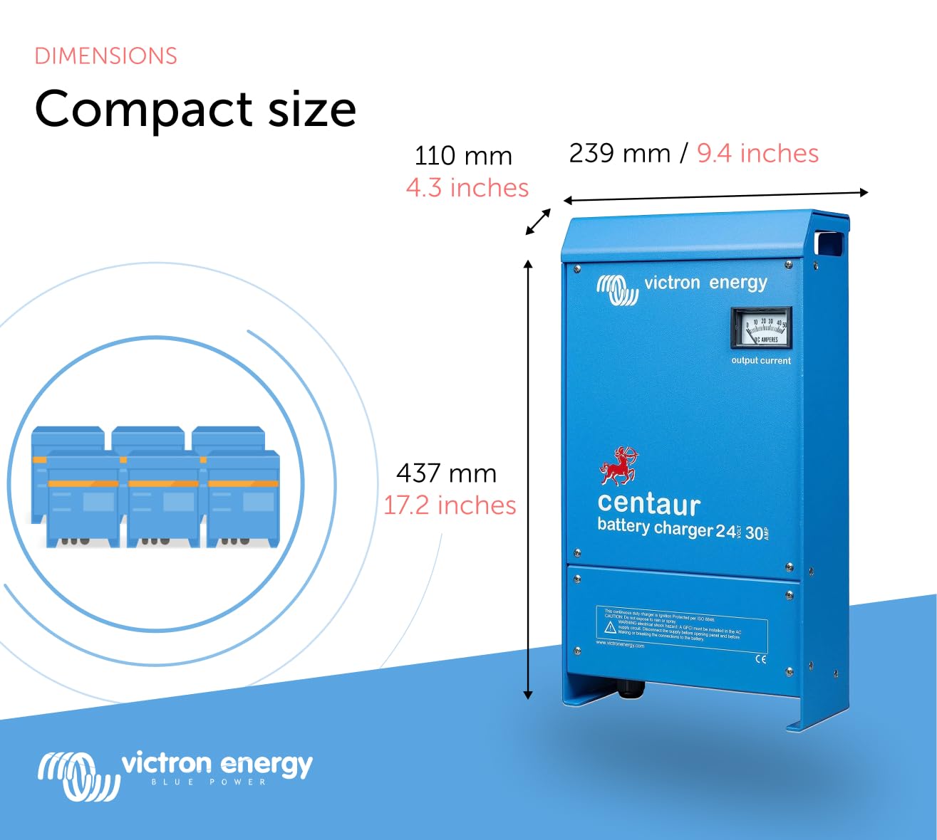 Victron Energy Centaur 24-Volt 30 amp 3 Bank Battery Charger - Image 3