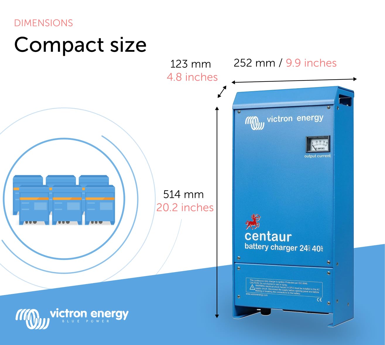 Victron Energy Centaur 24-Volt 40 amp 3 Bank Battery Charger - Image 3