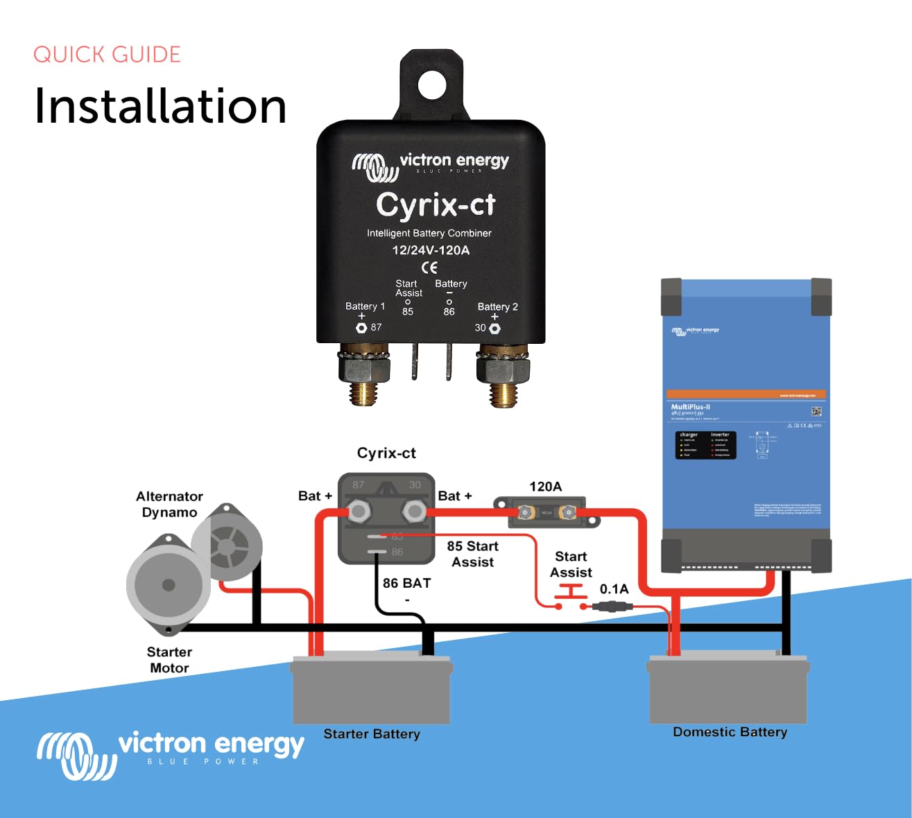Victron Energy Cyrix-ct 12/24-Volt 120 amp Intelligent Battery Combiner - Image 5