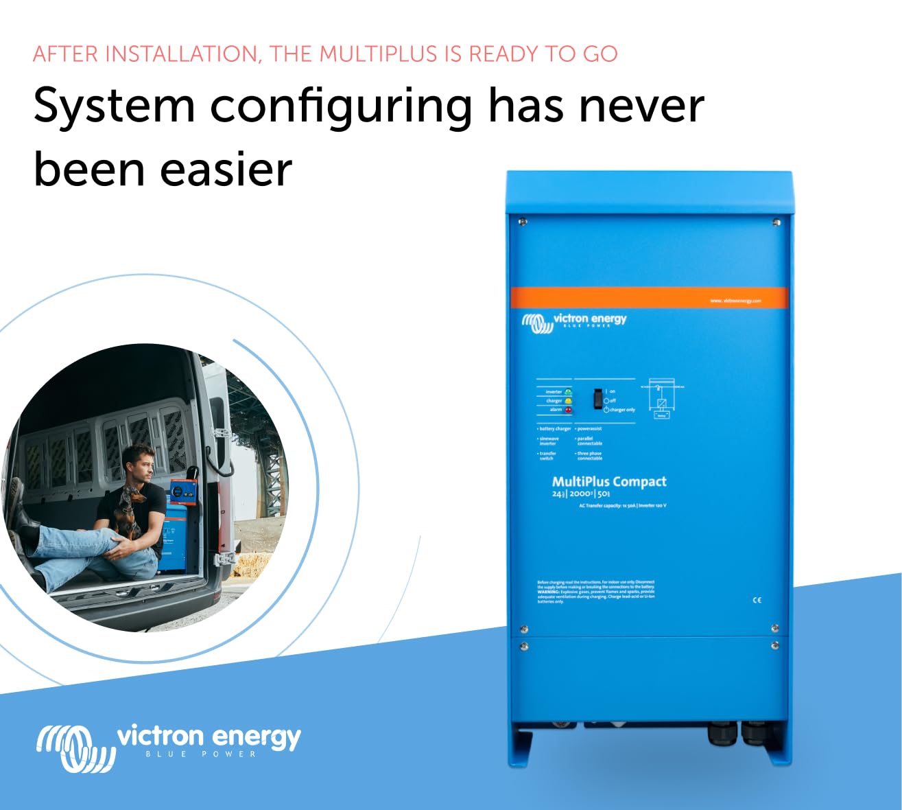 Victron Energy MultiPlus Compact Pure Sine Wave Inverter Charger for 50 amp Battery, 2000VA 24-Volt - Image 5