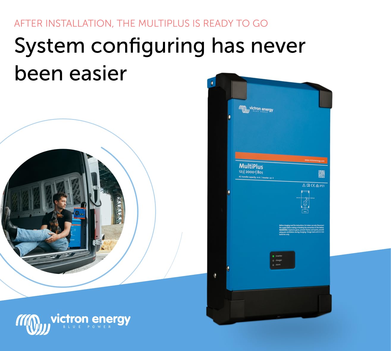 Victron Energy MultiPlus Pure Sine Wave Inverter Charger for 80 amp Battery, 2000VA 12-Volt - Image 5